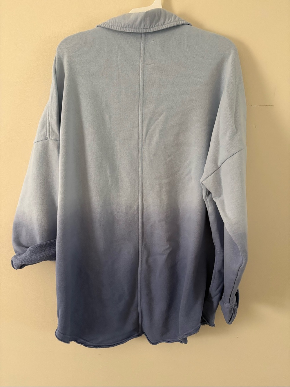 OFFLINE by Aerie Throwback Shacket in Eyelet Blue Ombre -L - Picture 5 of 7
